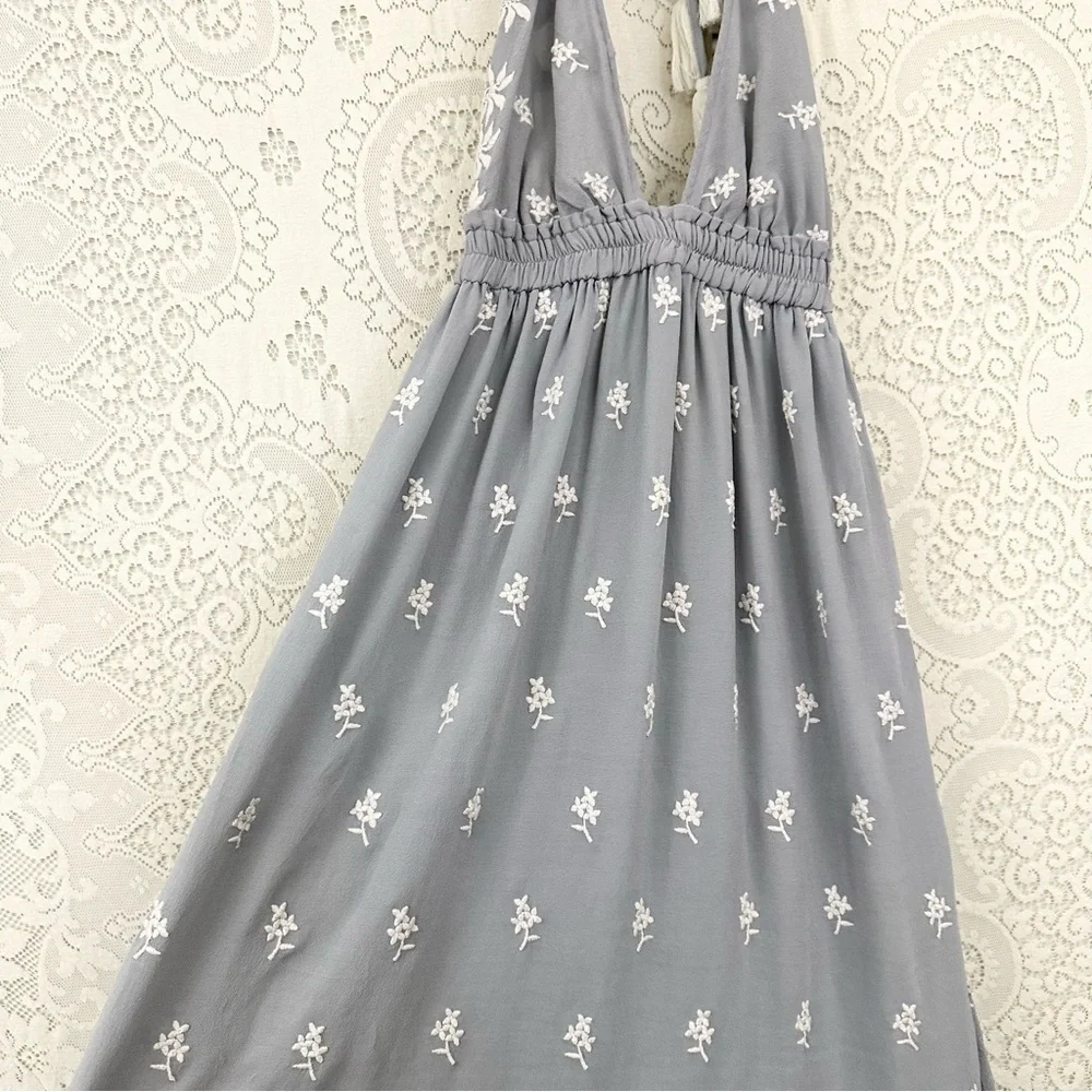 LoveShackFancy Isabel Dress in Dusty Sage Summer Garden - Picture 6 of 16